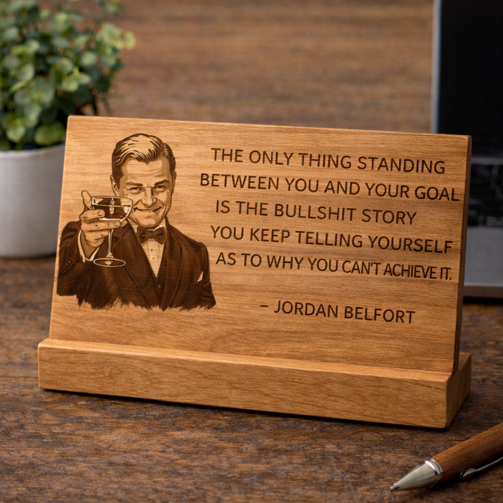 Motivational Quote Desk Plaque