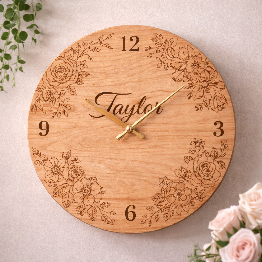 Personalised Wooden Clock