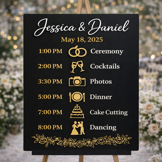 Personalised Wedding Timeline Board
