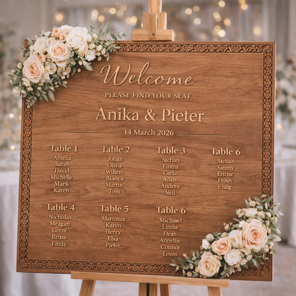 Personalised Seating Chart Board