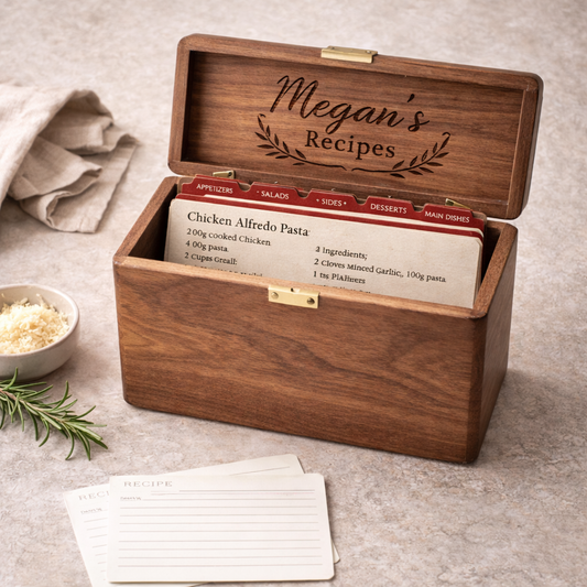 Wooden Recipe Box