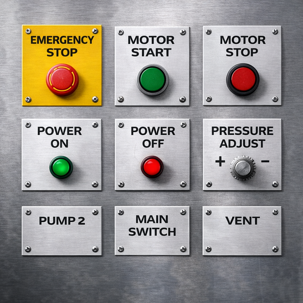 Engraved Control Panel Labels