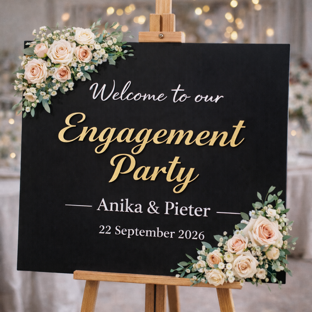 Custom Engagement Party Sign