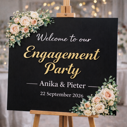 Custom Engagement Party Sign
