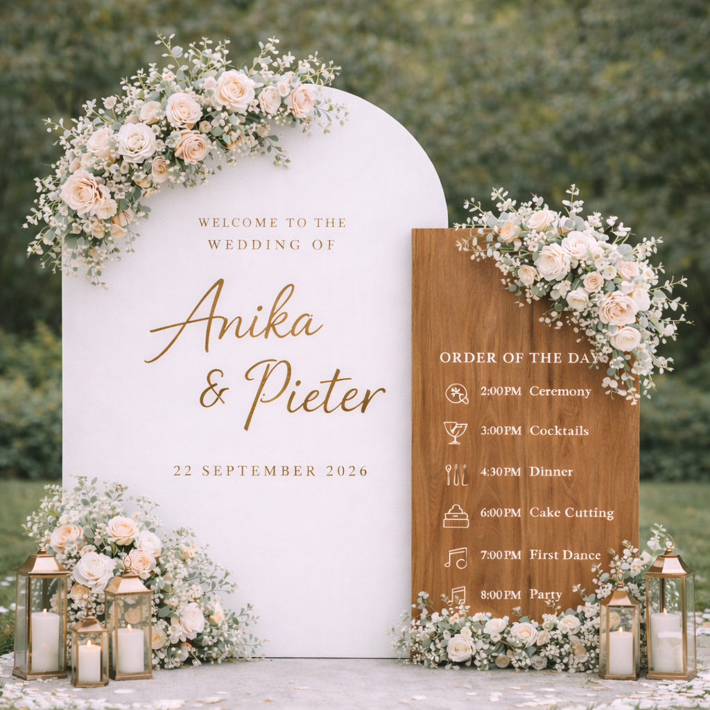Custom Ceremony Backdrop Panel