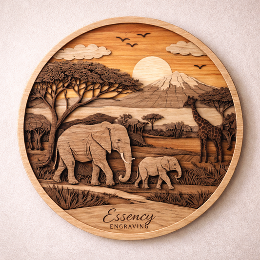 Layered Wooden Wall Art