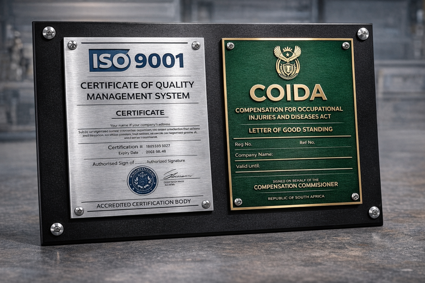 Compliance Signage Boards