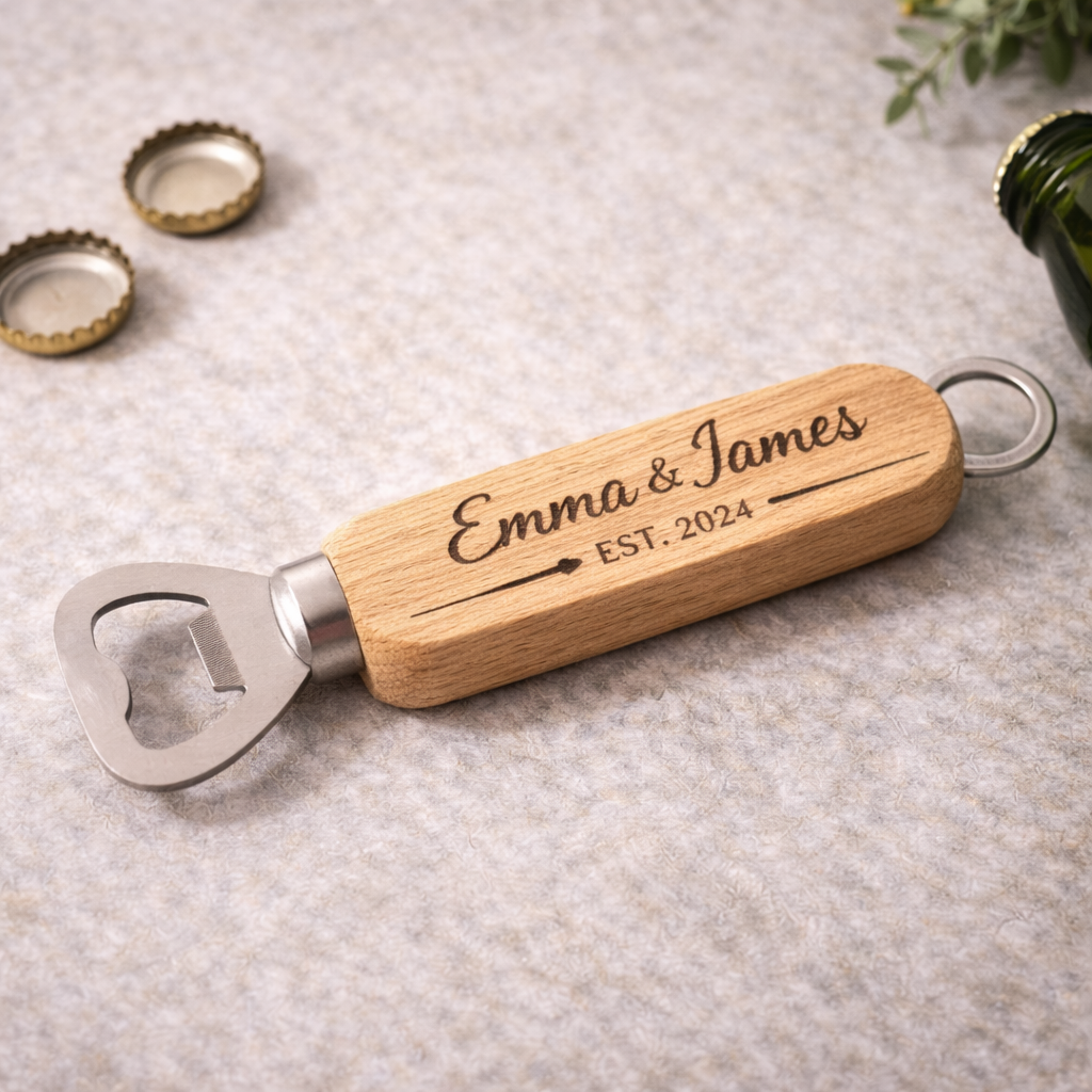 Engraved Wooden Bottle Opener