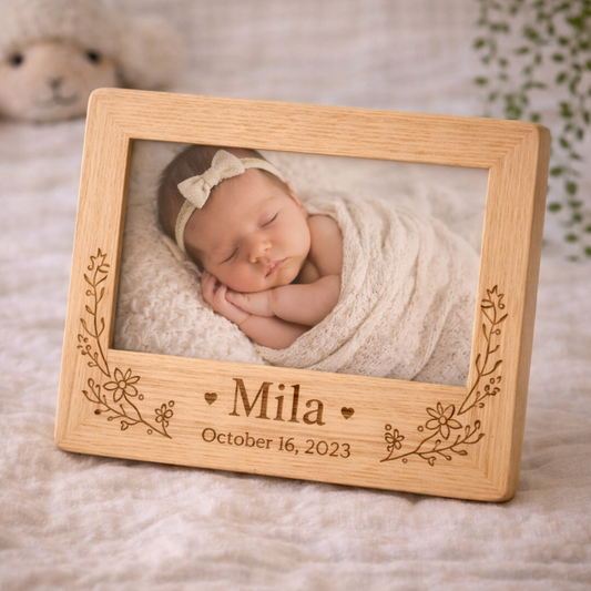 Engraved Baby Photo Frame