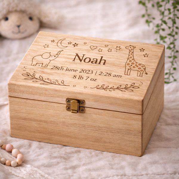 Engraved Baby Keepsake Box