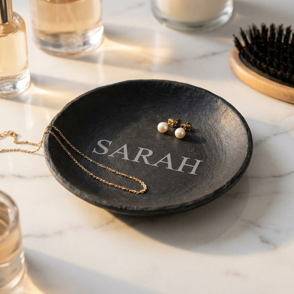 Personalised Jewellery Dish - Natural Slate