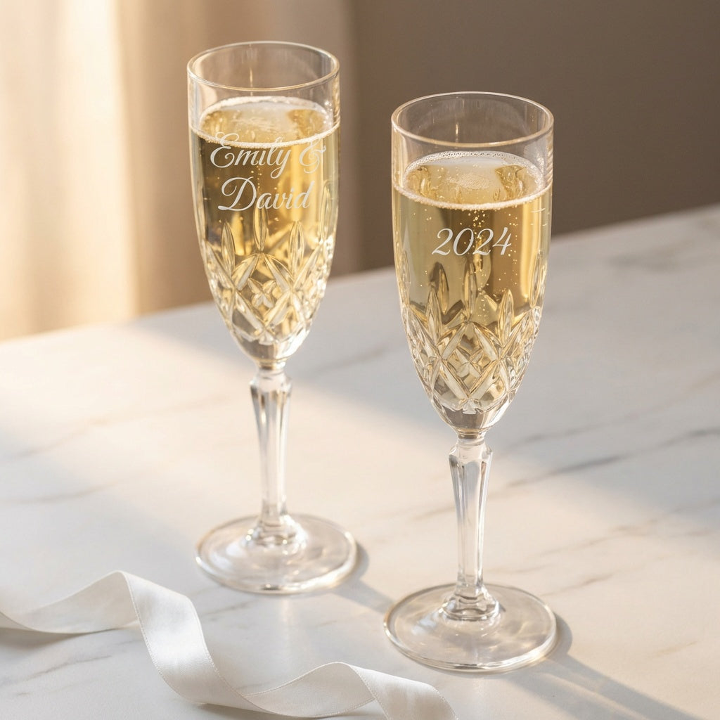 Personalised Champagne Flute - Crystal