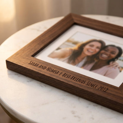 Personalised Photo Frame - Dark Walnut