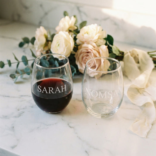 Personalised Wine Glass - Stemless
