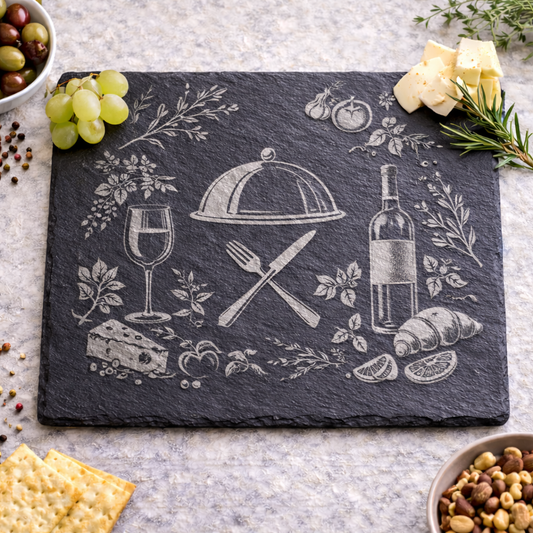 Engraved Slate Serving Plate