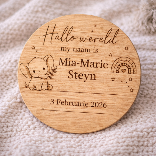 Custom Baby Announcement Disc