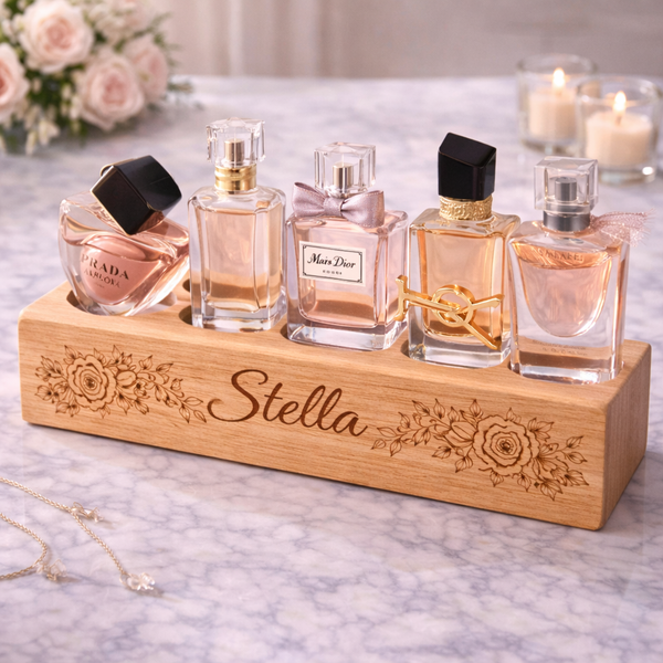 Engraved Perfume Display Stand