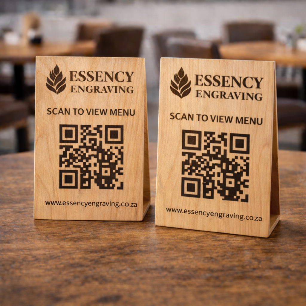 Branded QR Code Table Signs