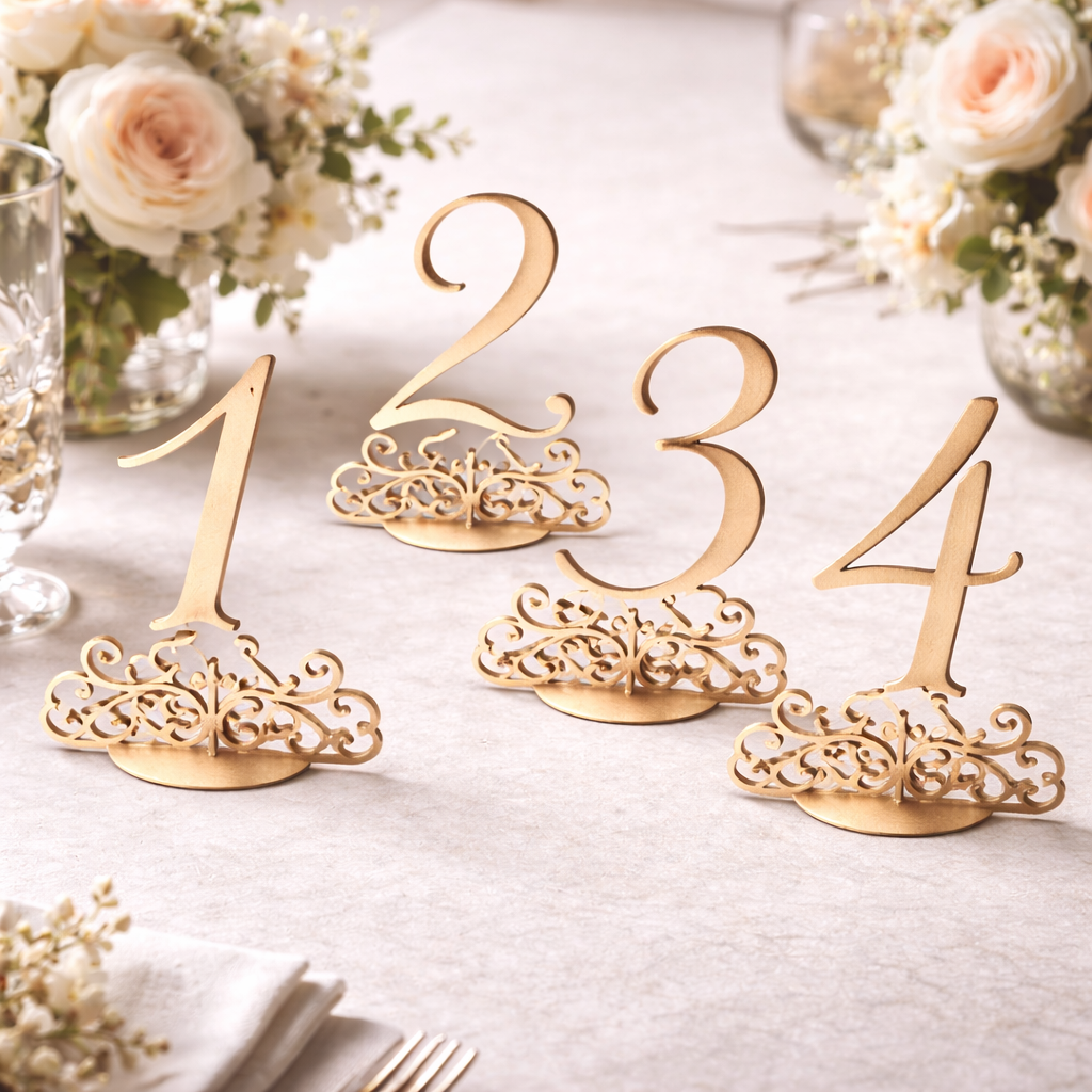 Custom Wedding Table Numbers