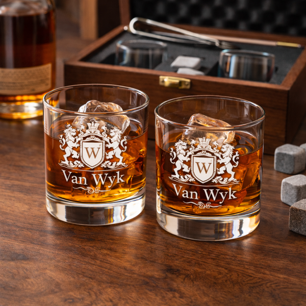 Personalised Whiskey Glass Set