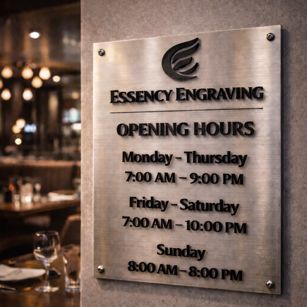 Restaurant Opening Hours Signs