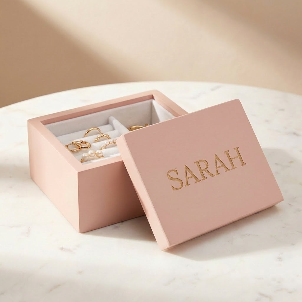 Personalised Trinket Box - Pink
